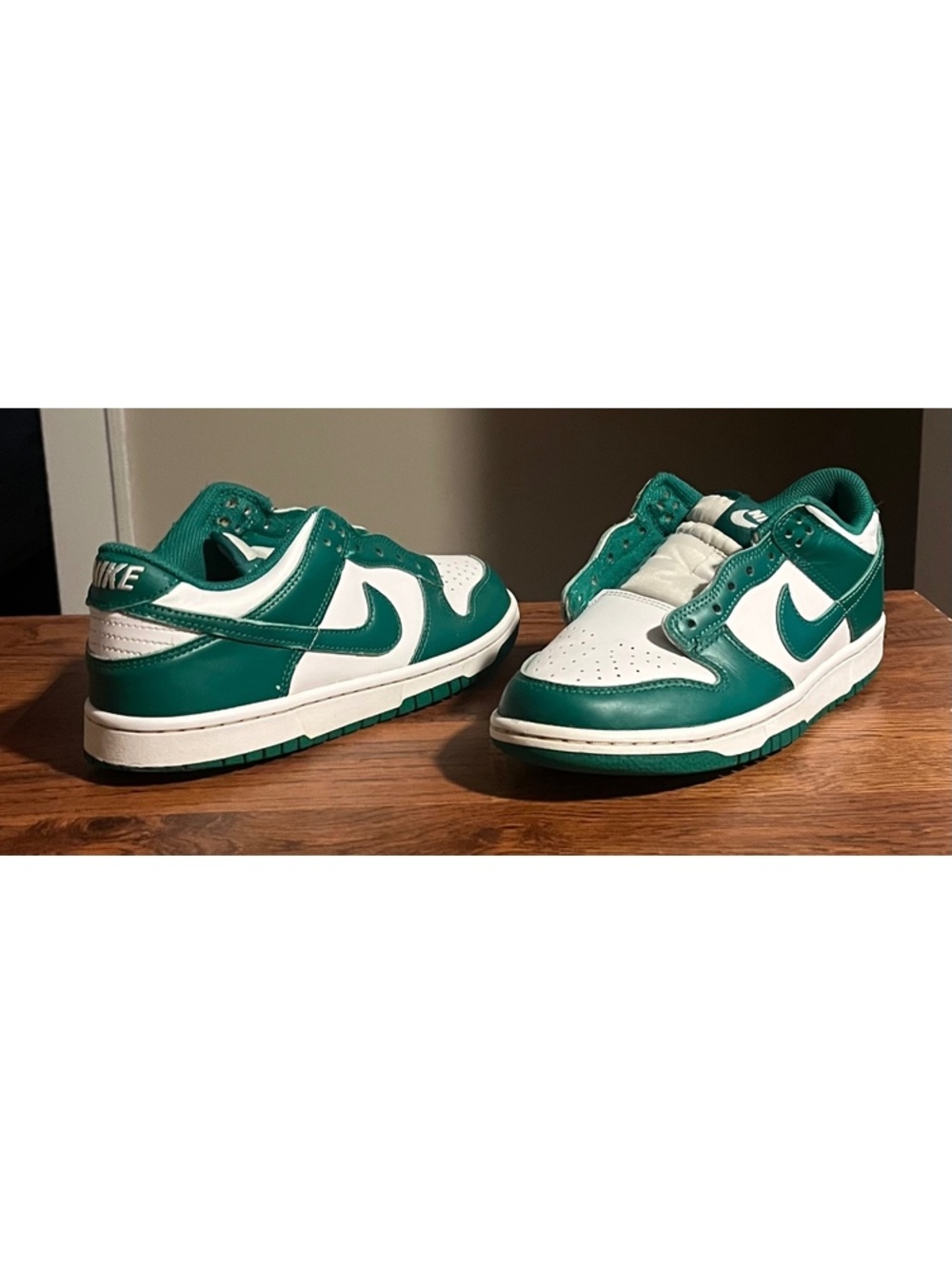 Nike Dunk Low White Malachite Sneakers US 6Y